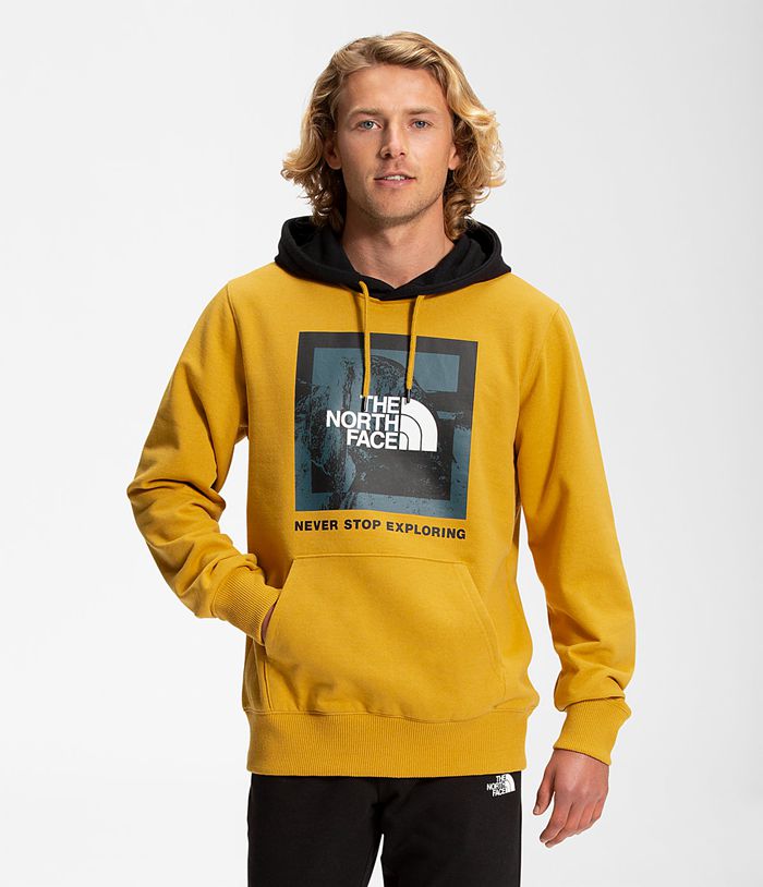 The North Face Hoodie Heren Recycled Climb Graphic YXTL45301 - Geel